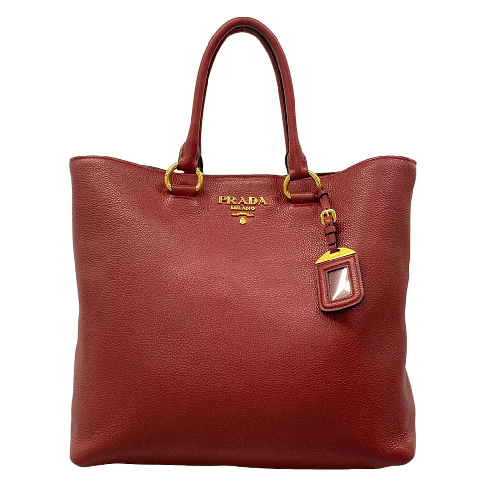 Prada Red Leather Tote Bag #336791P11B
